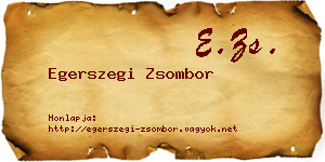 Egerszegi Zsombor névjegykártya